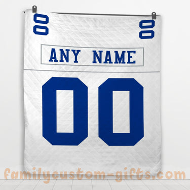 Custom Premium Quilt Blanket Dallas Jersey American Football Personalized Quilt Gifts for Her & Him